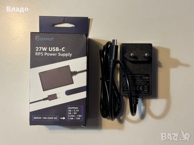 Захранване за Raspberry Pi 5 USB-C 27W, снимка 2 - Захранвания и кутии - 44198488