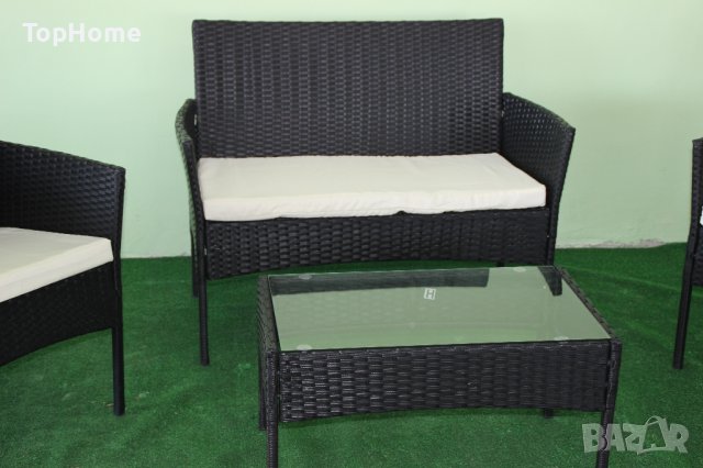  Градински Мебели От Ратан - Комплект От 4 Части , снимка 5 - Градински мебели, декорация  - 41078757