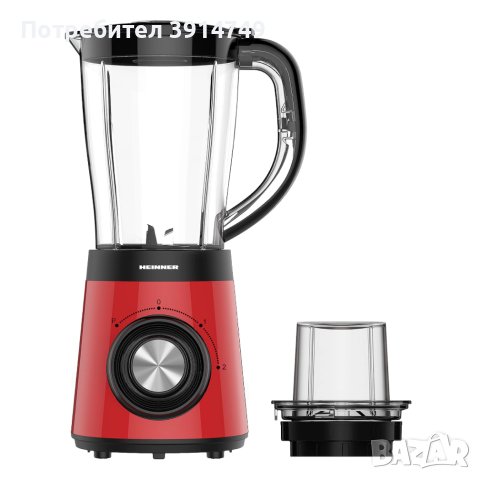 Блендер, 1,5 л кана, 500W, 2 скорости + турбо / пулс + мелница за кафе / подправки / семена, *Нов*, снимка 2 - Блендери - 44225313