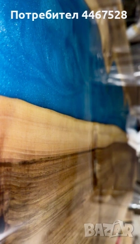 Маса от масивно дърво и смола , снимка 3 - Маси - 54192285