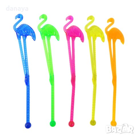 4238 Парти бъркалки за коктейли Фламинго Корона, 6 броя, снимка 5 - Прибори за хранене, готвене и сервиране - 42832206