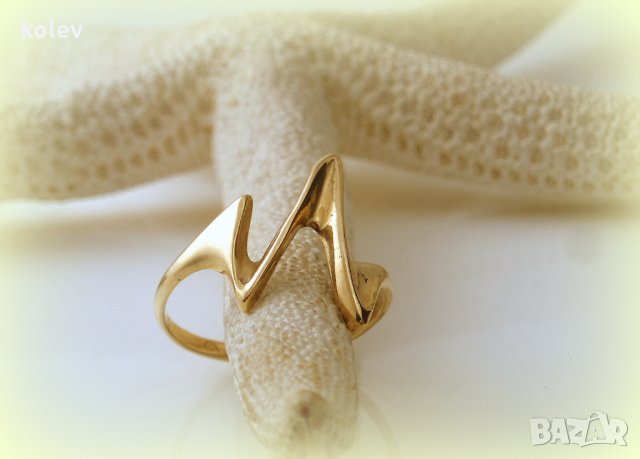 златен пръстен модел М 2.19 грама, размер №56, снимка 3 - Пръстени - 29462139