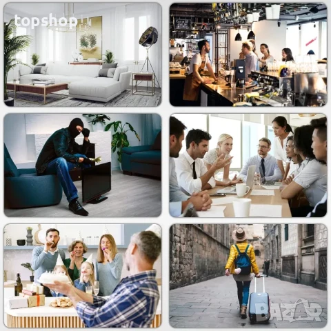 НОВА батерия + скрита камера HOIREG, 10000mAh батерия + 64GB SD карта HD 1080P, детекция на движение, снимка 7 - Аналогови камери - 50542619