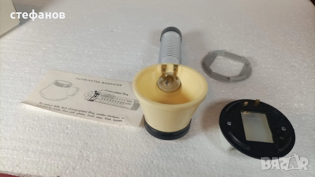 Специална осветена лупа за марки и диапозитиви на батерии, снимка 4 - Филателия - 52918535