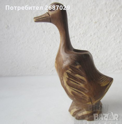Пате гъска птица моливник дърворезба дървено, снимка 9 - Статуетки - 29299533