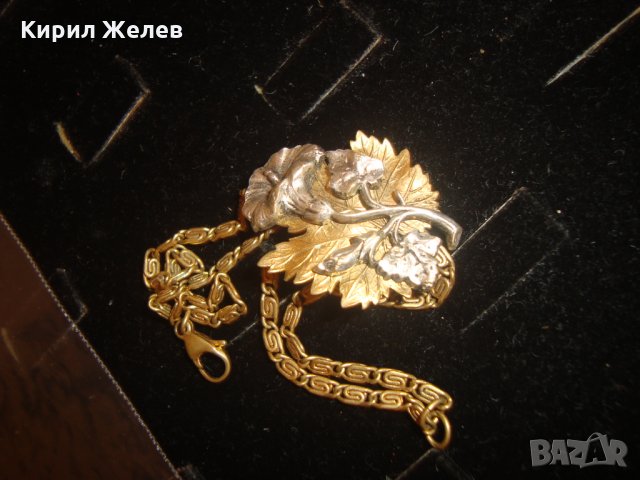 УНИКАЛНА РЪЧНА МАЙСТОРСКА ИЗРАБОТКА СТАРА ВИНТИДЖ ГРИВНА МЕСИНГ СРЕБРО АРТ БИЖУ 15510, снимка 8 - Гривни - 30376167