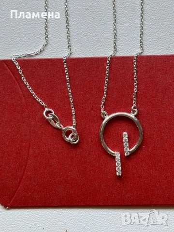 Колие от сребро проба 925 с цирконии 