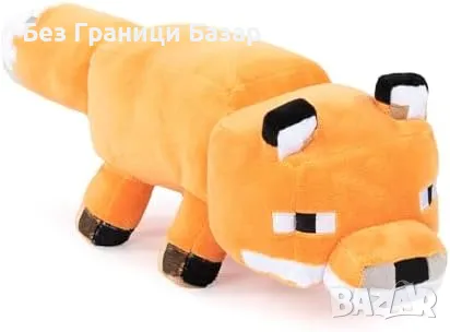 Нова Плюшена Лисица Minecraft 50см – Мека Възглавница за Деца стая , снимка 2 - Плюшени играчки - 50291046