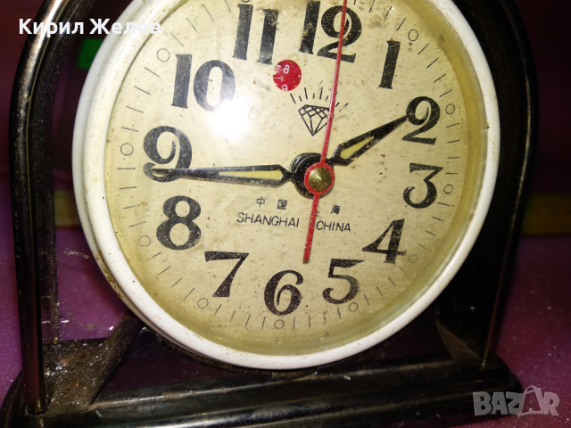 SHANGHAI CHINA Стар РЯДЪК КОЛЕКЦИОНЕРСКИ РЕТРО МЕХАНИЧЕН КИТАЙСКИ БУДИЛНИК ШАНХАЙ 30479, снимка 8 - Антикварни и старинни предмети - 44548954
