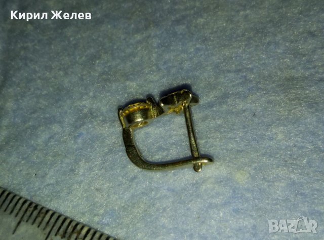 ПРЕКРАСНА АНГЛИЙСКА СКЪПОЦЕННА СРЕБЪРНА АРТ ОБЕЦА СРЕБРО S925 със ЗВЕЗДИЧКА и ЦИРКОНИ 40357, снимка 10 - Обеци - 42406357