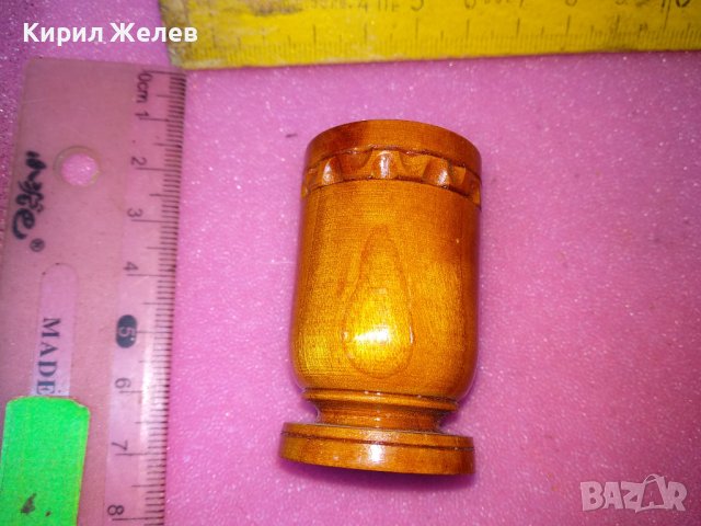 МИНИАТЮРНА ДЕКОРАТИВНА ДЪРВЕНА ЧАША ХАЛБА ДЪРВОРЕЗБА ЛАКИРАНА КРАСИВА 42856, снимка 2 - Декорация за дома - 44155762