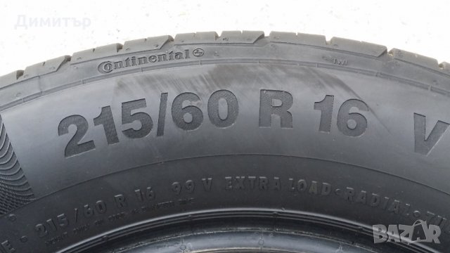 4 броя летни гуми CONTINENTAL PremiumContact 5 215/60 R16 99V, снимка 7 - Гуми и джанти - 30997670