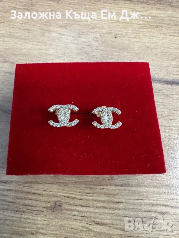 Златни обеци CHANEL, 1,23гр. 14к.