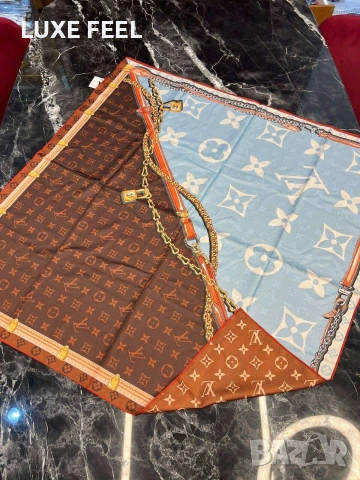 Дамски Шалове - Коприна ⚜️ Louis Vuitton , снимка 2 - Шалове - 53021273