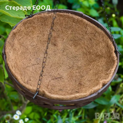 КОКОСОВА ВЛОЖКА - 25 СМ, снимка 2 - Саксии и кашпи - 49822873