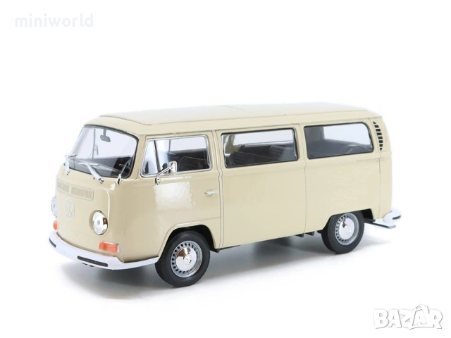 Volkswagen T2 Bus 1972 - мащаб 1:24 на Welly моделът е нов в кутия. Налични цветове: син