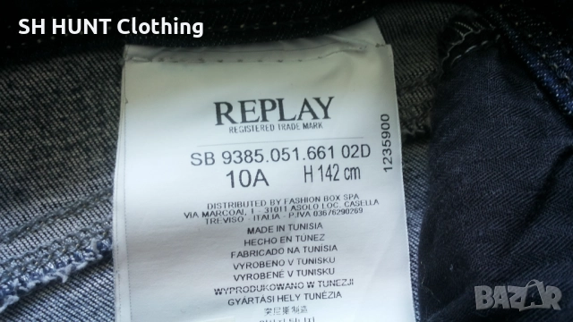 REPLAY Kids Jeans Размер 10 г. / 142 см височина детски еластични дънки 19-62, снимка 14 - Други - 52825912