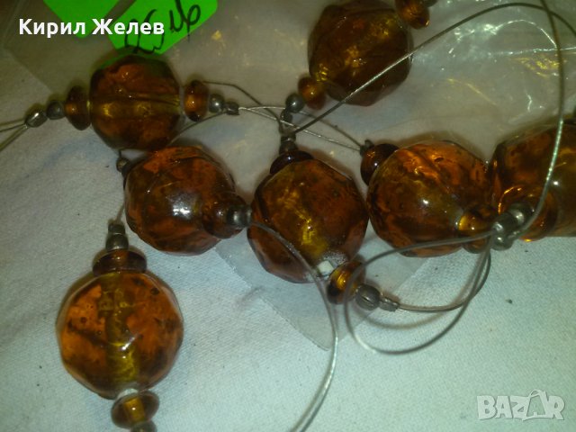 ФАСЕТИРАНО МУРАНО ВЕНЕЦИАНСКО СТЪКЛО АРТИСТИЧНО КОЛИЕ СТАРО 72401, снимка 6 - Колиета, медальони, синджири - 29638090