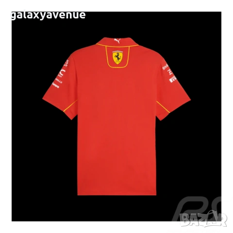 PUMA x Scuderia Ferrari F1 мъжка поло тениска с къс ръкав с лога на отбора и спонсорите, памук, снимка 8 - Тениски - 53981232
