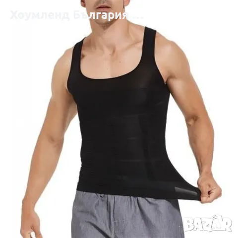 Оформящ потник за вталяване на мъже SLIM FIT - черен или бял, снимка 4 - Спортна екипировка - 50273093