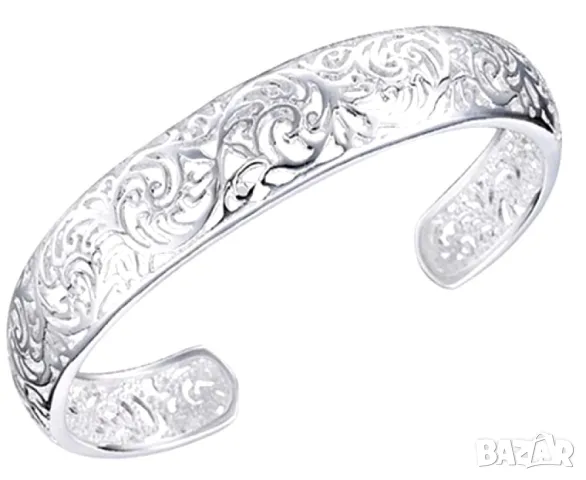 Гривна със сребърно покритие, снимка 2 - Гривни - 47930283