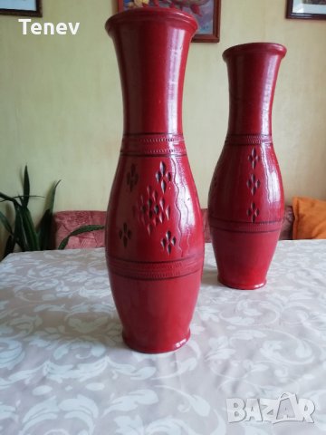 Керамична висока ретро делва + подарък втора делва, снимка 2 - Вази - 32063178
