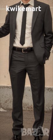 Официален мъжки костюм - сако и панталон от висококачествен плат, снимка 2 - Костюми - 35037471