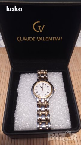 Позлатен часовник Claude Valentini , снимка 6 - Дамски - 38556304