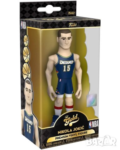 Статуетка Funko Gold Sports: Basketball - Nikola Jokic (Denver Nuggets), 13 cm, снимка 1 - Фигурки - 42898020