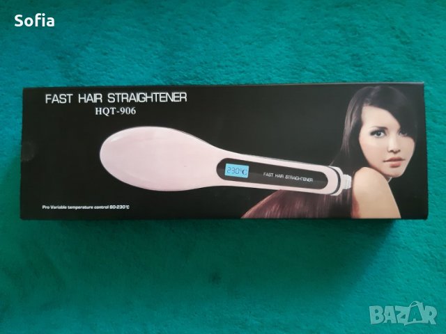 Нова Ел.Четка за изправяне и сушене коса FAST HAIR STRAIGHTENER HQT-906