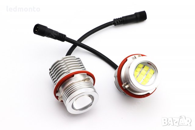 LED фарове ангелски очи крушка, лупи без грешки за BMW 5 6 7 X3 X5 серия E39 M5 E60 E87 E61 E53 E66 , снимка 5 - Аксесоари и консумативи - 31327905