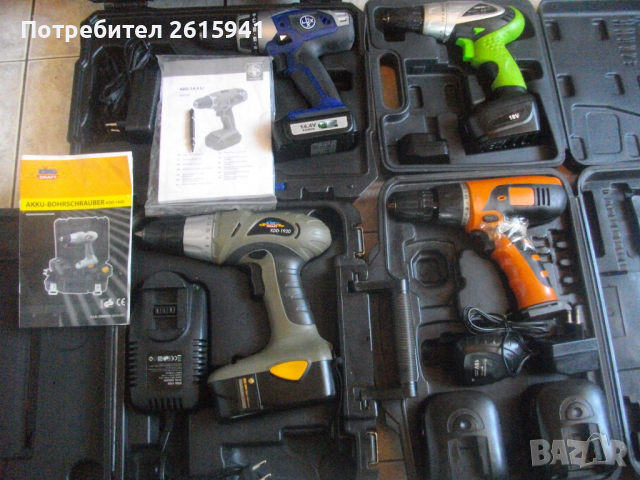 Li-ion-14,4V-18V-19,2V-Немски Винтоверт-Дрелка-18-19,2 Волта-LUX-KING KRAFT-Schwarzbach-Constructor, снимка 3 - Винтоверти - 36528180