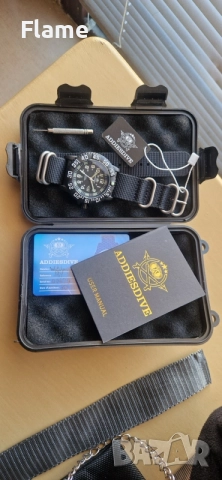 Addiesdive мъжки солиден водоустойчив тактически военен часовник тип Luminox, снимка 10 - Мъжки - 56132868