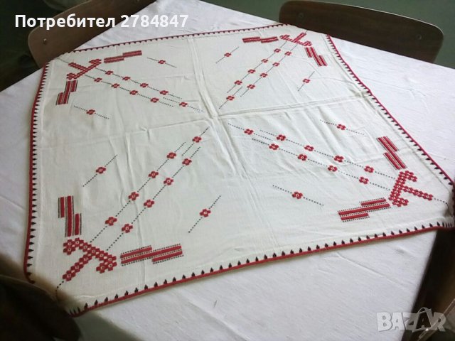 Каре с ръчна бродерия на панама , снимка 7 - Покривки за маси - 37603765