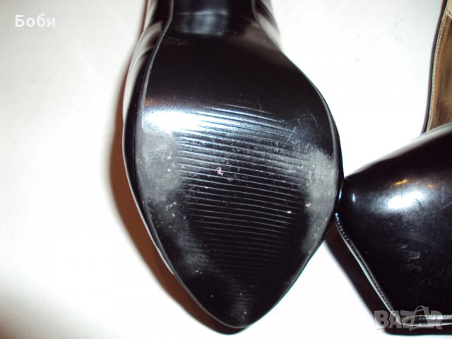 Черни лачени обувки с метална украса , снимка 7 - Дамски обувки на ток - 29922120