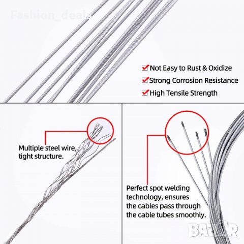 Намален 2 броя спирачен кабел за велосипед / колело 2 метра + капачки, снимка 3 - Части за велосипеди - 33772922