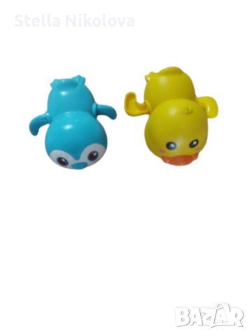 Играчки Пате и Делфин плуващи във вода-комплект, снимка 1 - Фигурки - 42740416