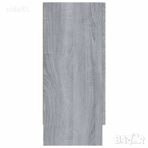 vidaXL Шкаф витрина, сив сонома, 120x30,5x70 см, инженерно дърво, снимка 6 - Бюфети - 56148018