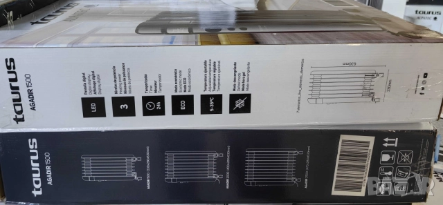 Маслен радиатор Taurus Agadir Malbork 1500W/2500W– мощно отопление с ECO режим, програмируем таймер , снимка 6 - Друга електроника - 51926142