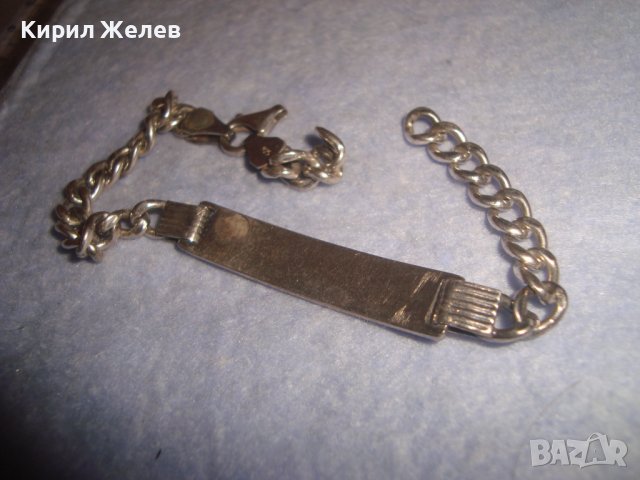 СТАРА СРЕБЪРНА РЕТРО АРТ ГРИВНА НАДПИС " HOPE " / НАДЕЖДА  Сребро 925 НУЖДА от ЛЕКА РЕСТАВРАЦИЯ32395, снимка 4 - Гривни - 38331187