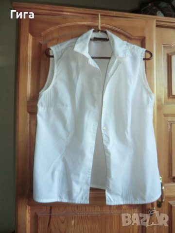 Бяла риза без ръкави, снимка 1 - Ризи - 37063937