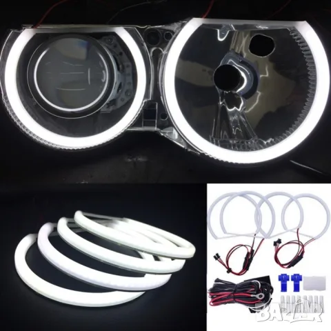 LED ангелски очи за BMW комплект 4 ринга, снимка 3 - Аксесоари и консумативи - 55864720