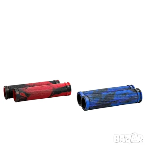 Синьо червени гумени дръжки за велосипед с отвор 22 mm, снимка 2 - Аксесоари и консумативи - 55866711