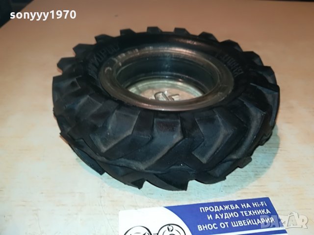 поръчан-гума/стъкло-ретро колекция-пепелник-16х5см, снимка 5 - Колекции - 29292174