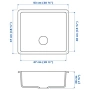 КУХНЕНСКА МИВКА IKEA HAVSEN - БЯЛ КЕРАМИЧЕН ГЛАНЦ, снимка 2