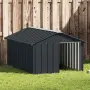 vidaXL Кучешка къща антрацит 116,5x153x81,5 см поцинкована стомана, снимка 2