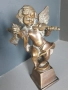 28см-3кг ангел херувим статуетка/стара френска бронзова фигура-надстройка за каминен часовник, снимка 1