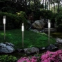 Комплект от 3 броя Led соларни лампи XL 57см - неръждаема стомана, сензор и до 8 часа светене, снимка 3