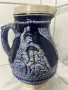 Винтидж керамична кана с кобалтово синя глазура внос Австрия, снимка 6