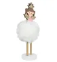 Коледен декоративен орнамент, Фея, Бял, 17 см, снимка 2